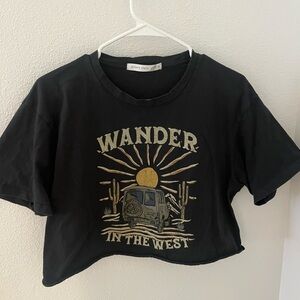 Altar'd State Black Wander Graphic Tee